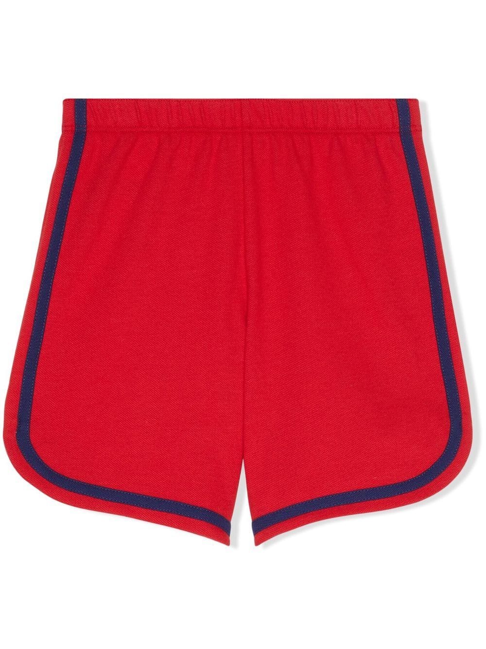 Red shorts for boys with logo