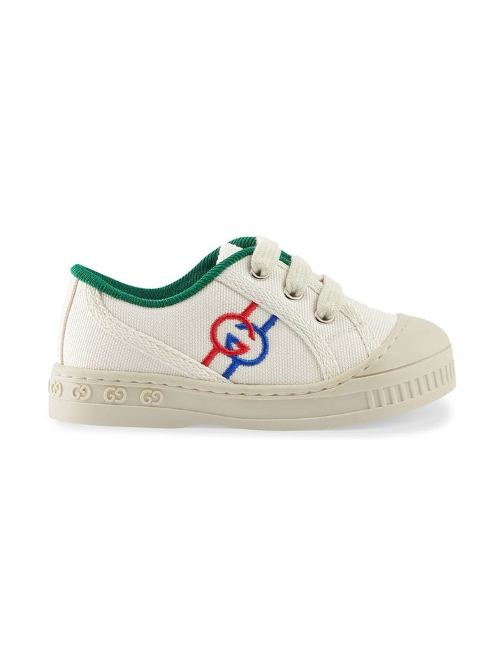 Sneakers bianche per bambini con logo