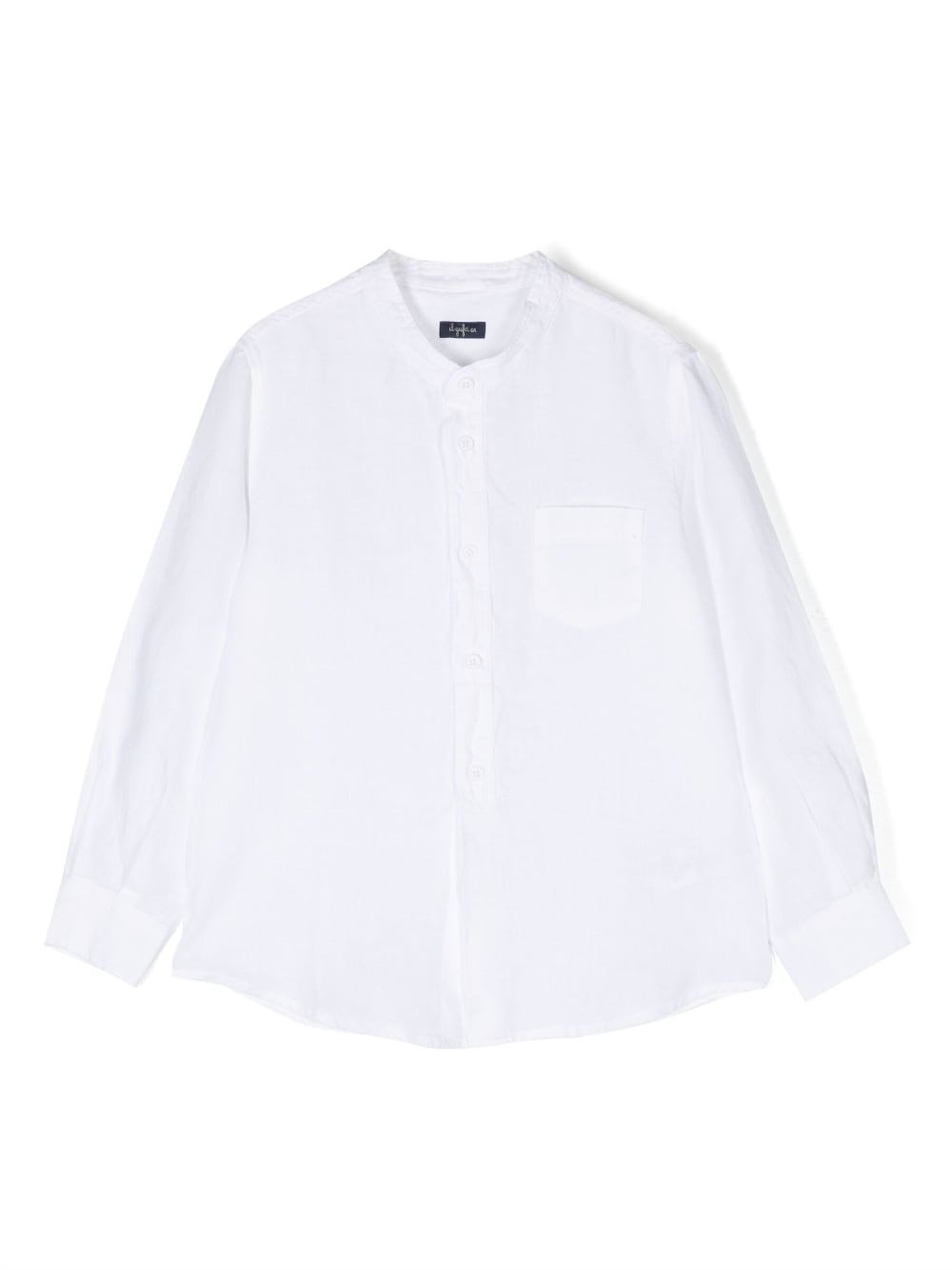Camicia bianca per bambino in lino P23CL016L6006 010 Il Gufo 