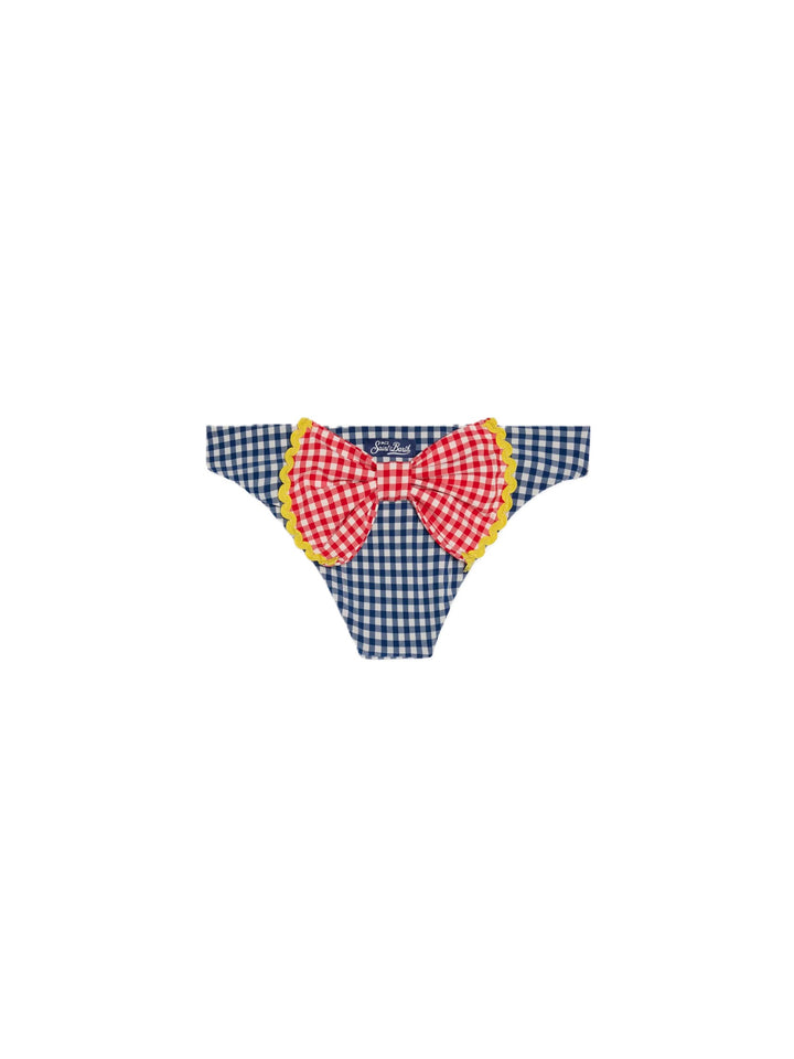 Costume blu/rosso per bambina MAD0001 01152B MC2 Saint Barth Kids 