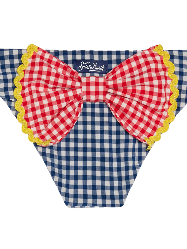 Costume blu/rosso per bambina MAD0001 01152B MC2 Saint Barth Kids 