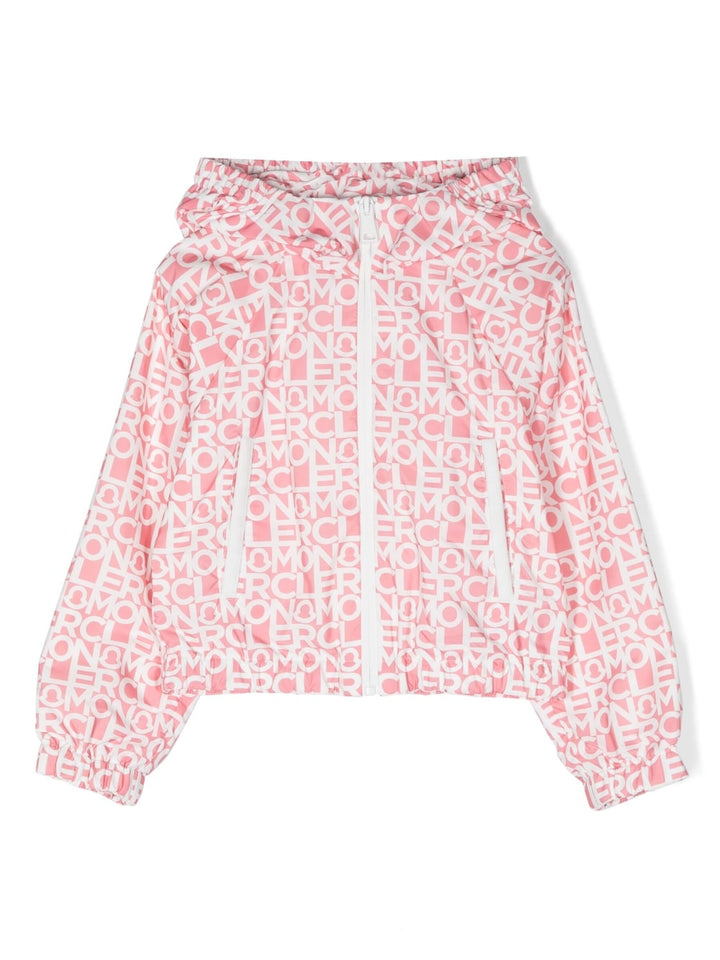 Giubbotto Alose rosa per bambina 9541A00107596S8 F50 Moncler Kids 