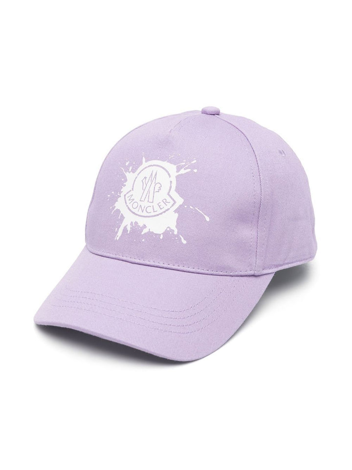 Cappello lila per bambina con logo 9543B000200U082 62B Moncler Kids 