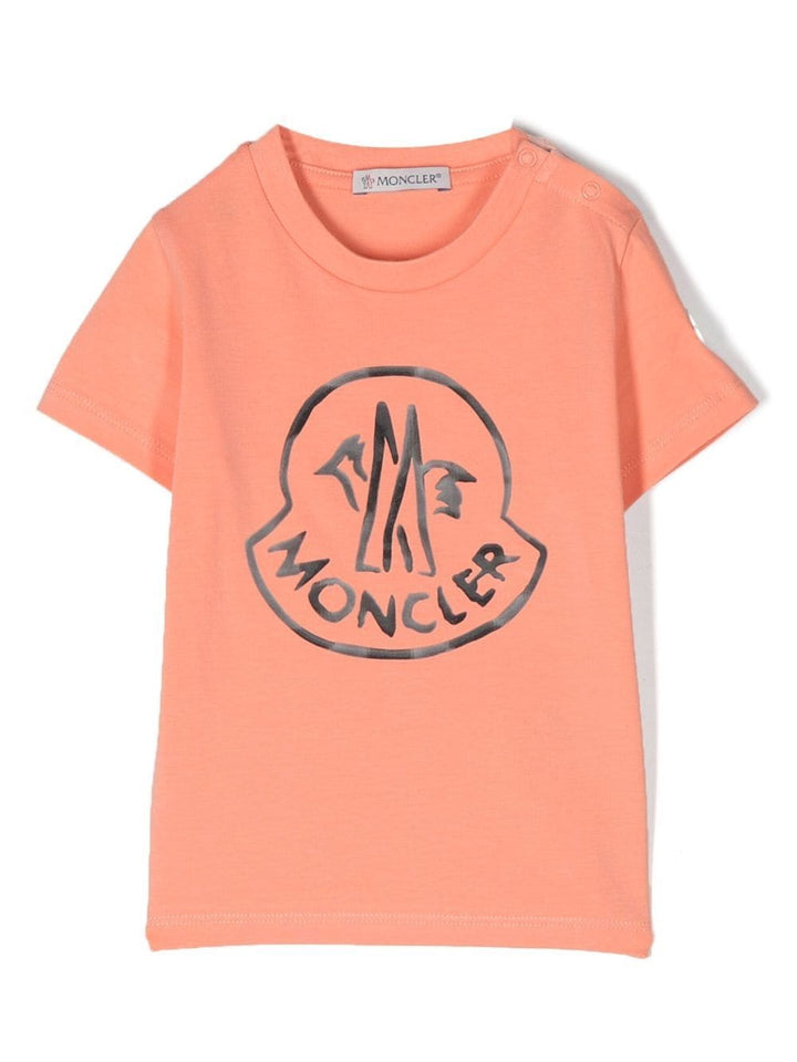 T-shirt rosa per neonata con logo
