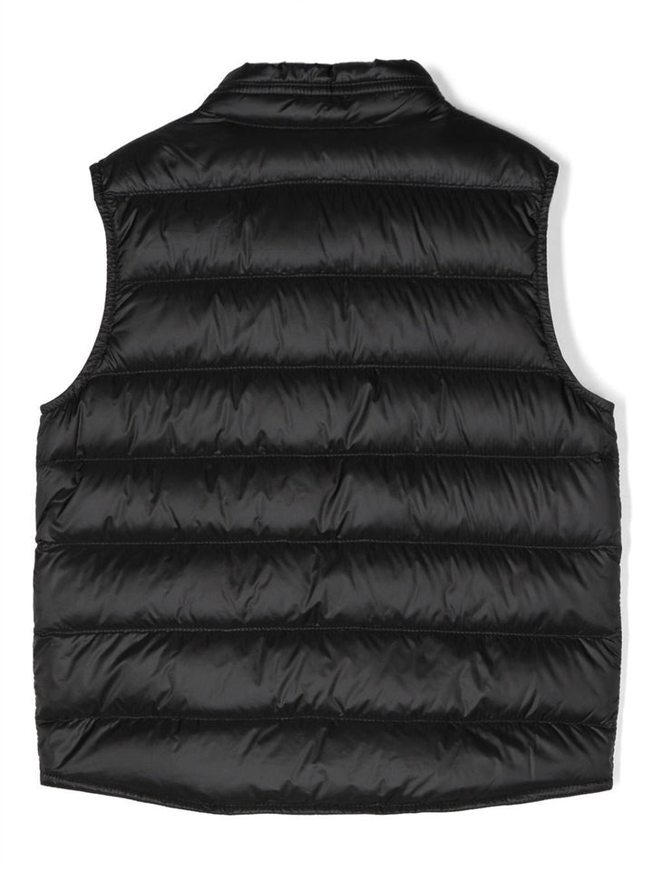 Gui black sleeveless jacket for children