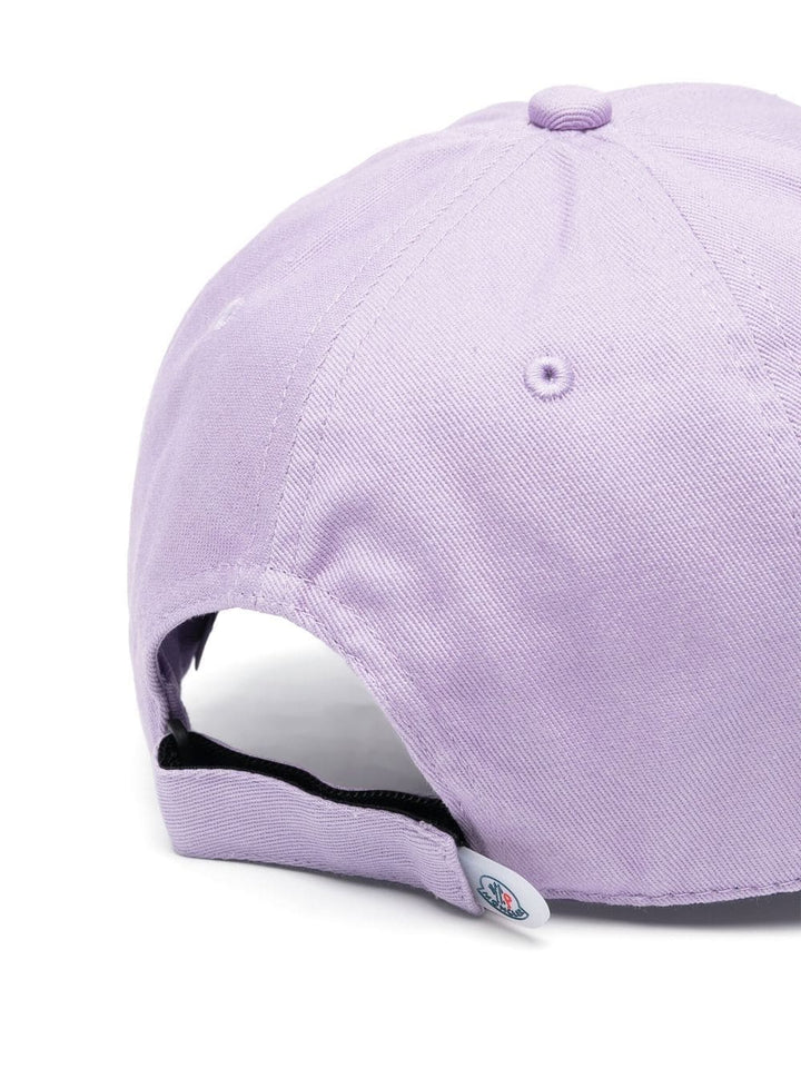 Lila hat for girls with logo