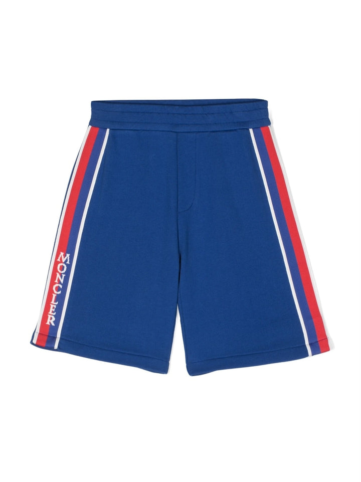 Blue shorts for boys with logo