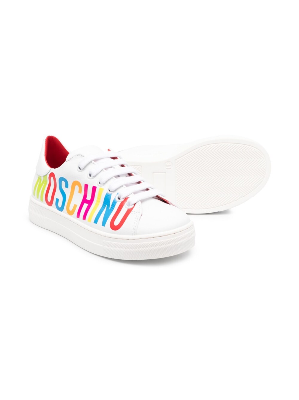 Sneakers bianche per bambini con logo 74423 1 Moschino Kids 