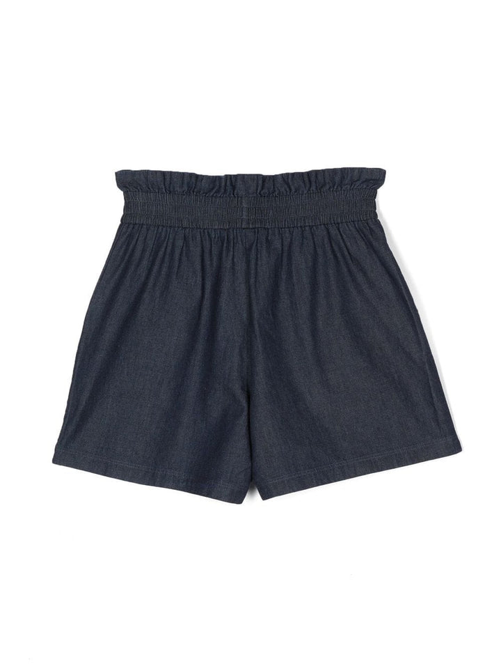 Blue shorts for girls with logo