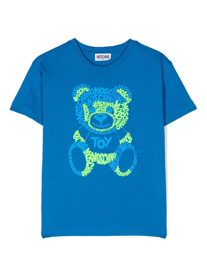 Blue t-shirt for boys with print