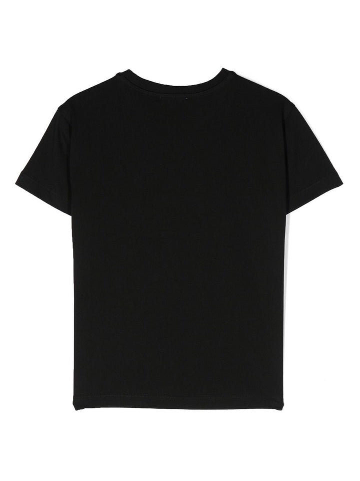 Black children's t-shirt with print