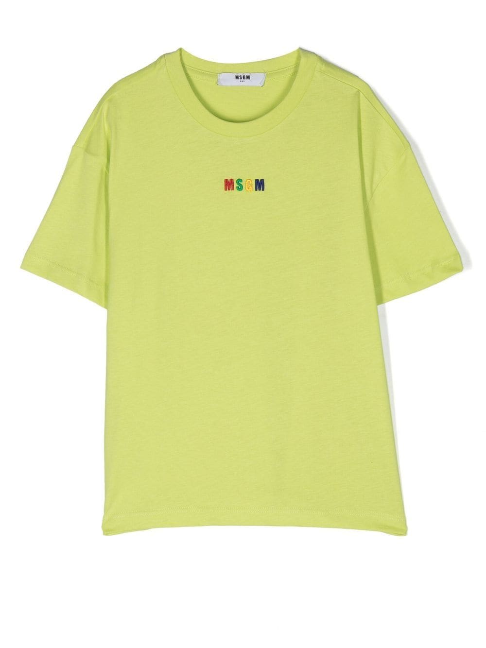 Green children's t-shirt with logo