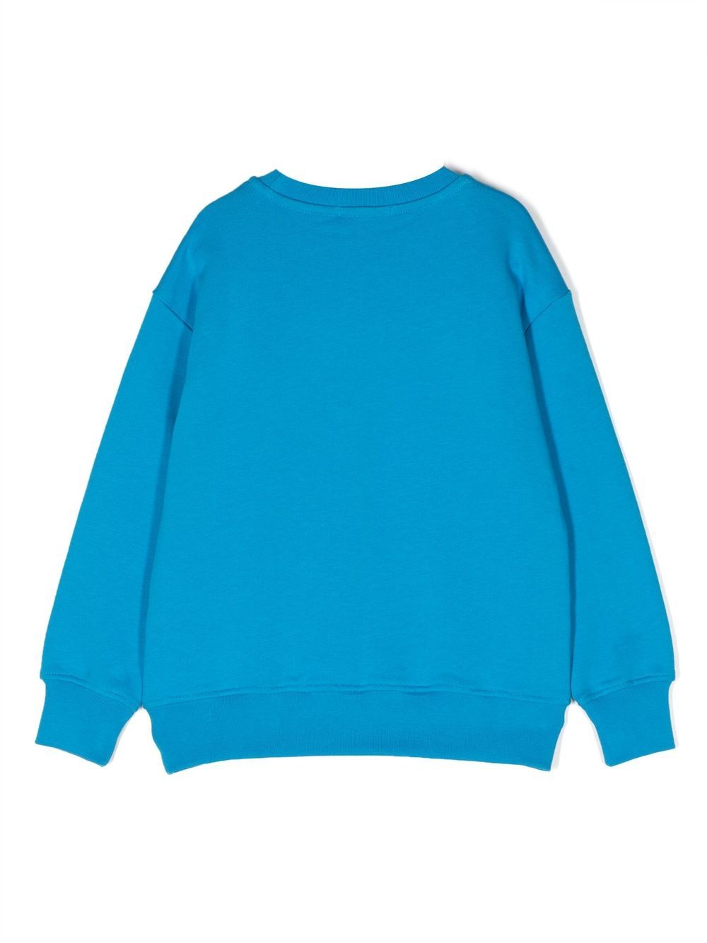 Turquoise sweatshirt for children with logo