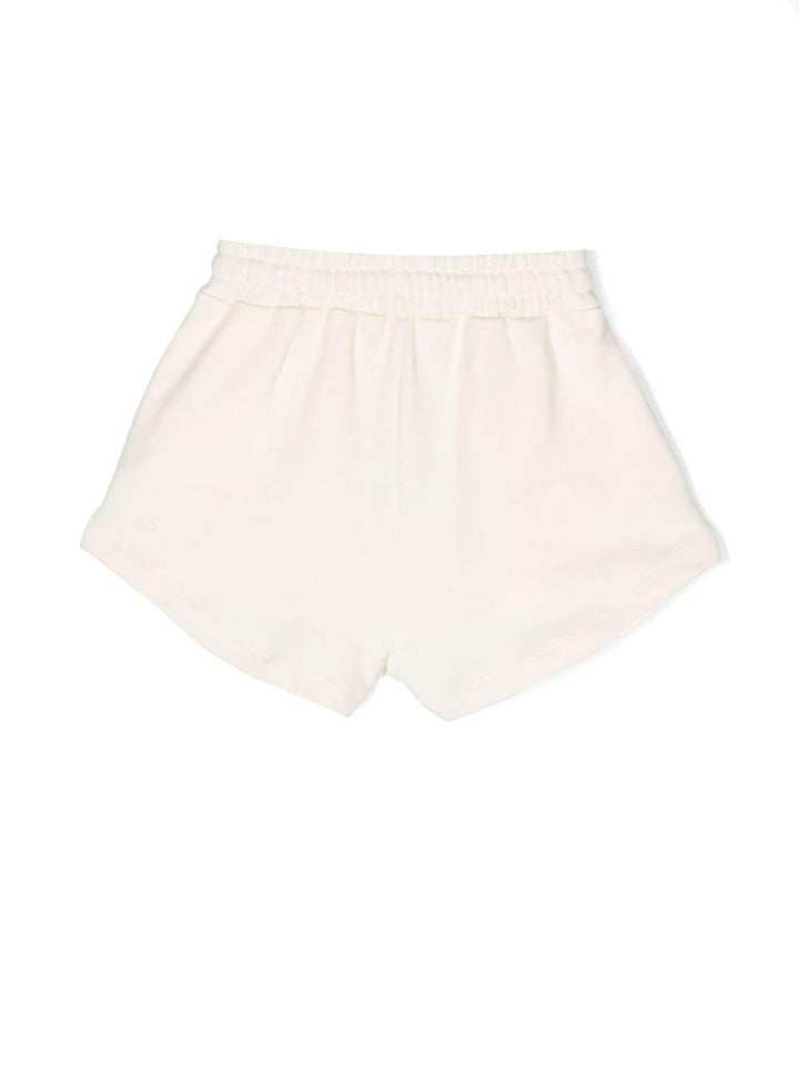 Bermuda shorts for girls in cream cotton