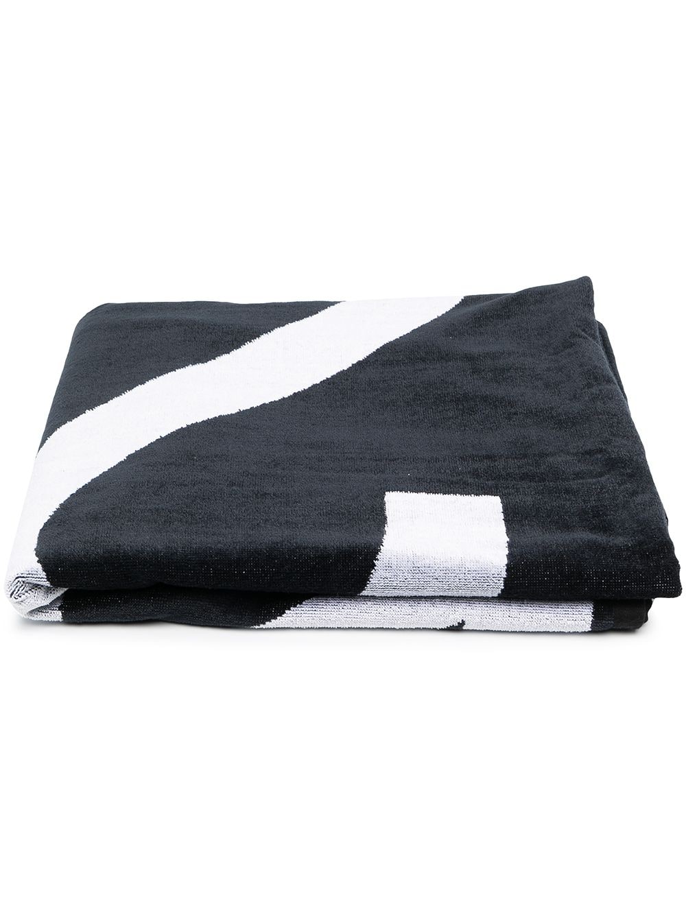 Black and white children's towel