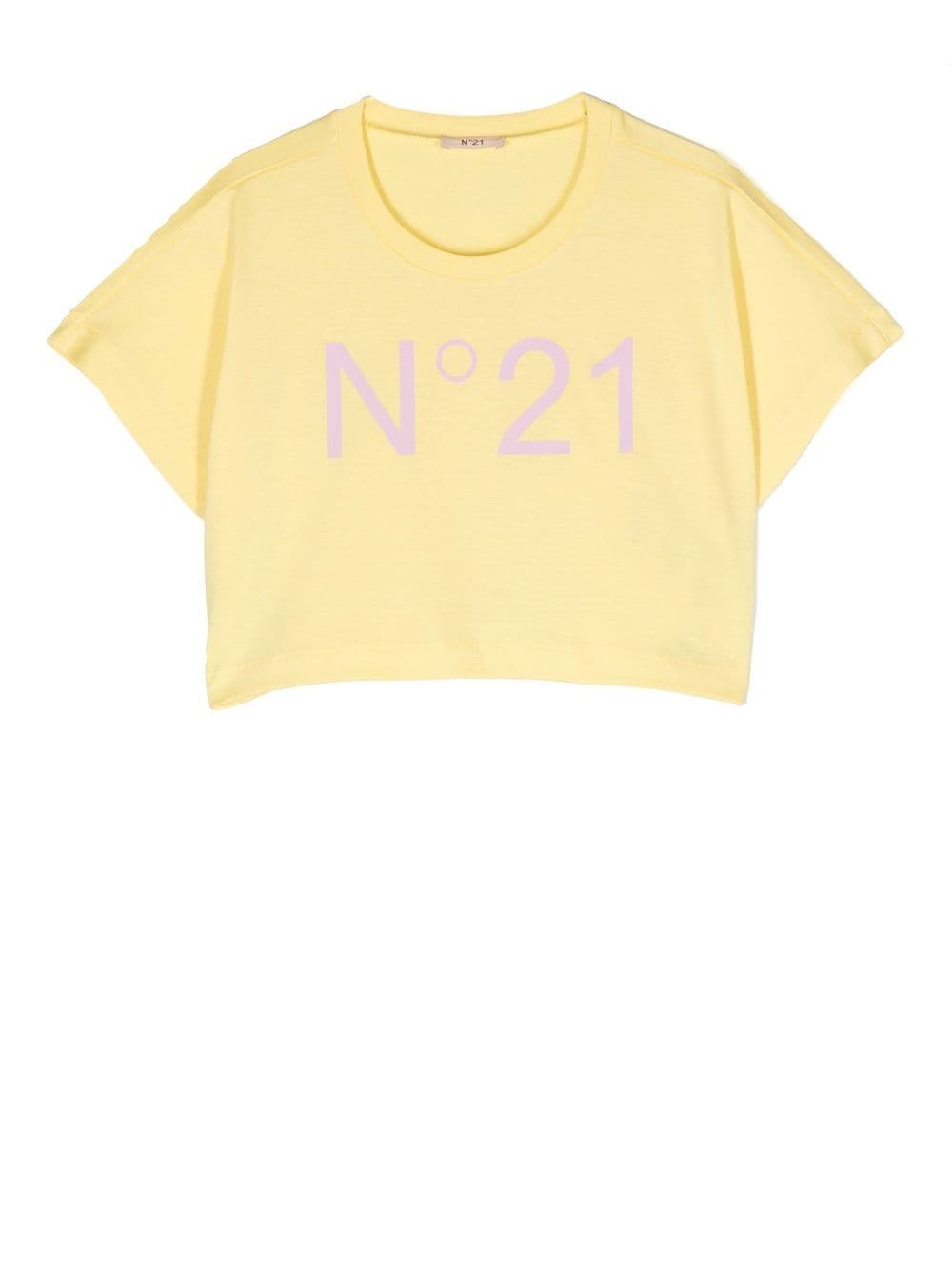 Yellow t-shirt for girls with logo