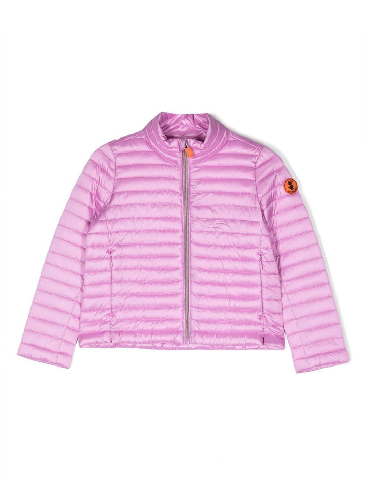 Pink jacket for girls with logo