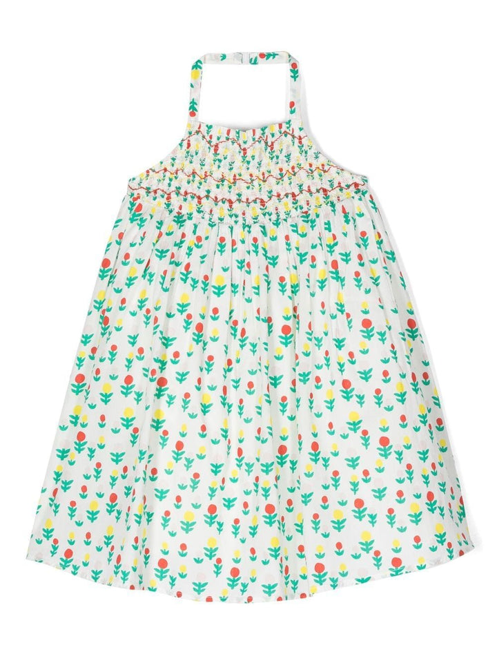 White dress for girls with print