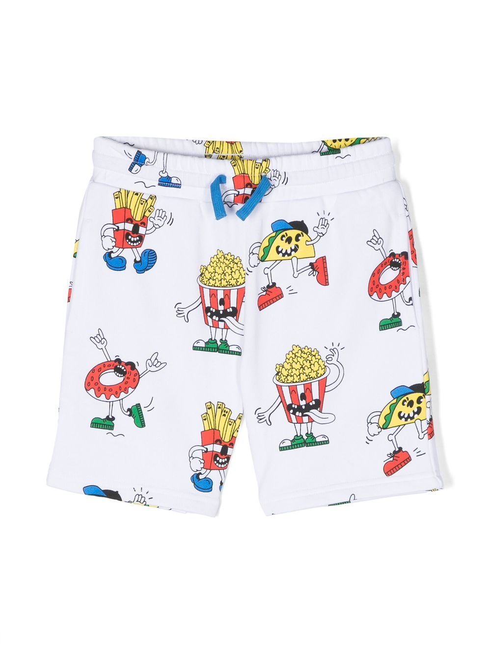 White Bermuda shorts for boys with print