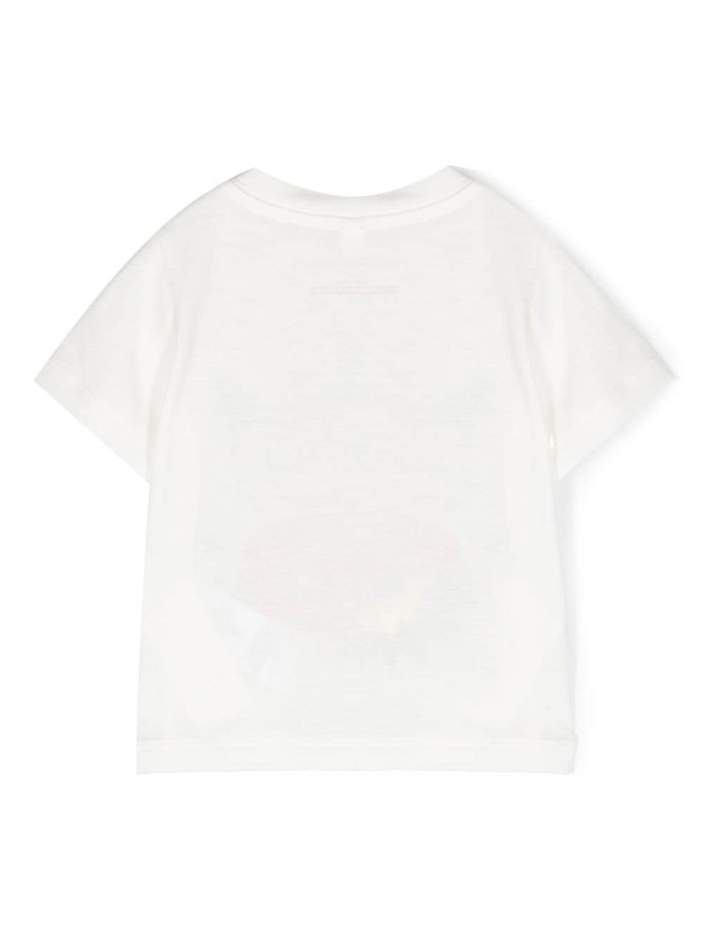 T-shirt bianca per neonato con stampa