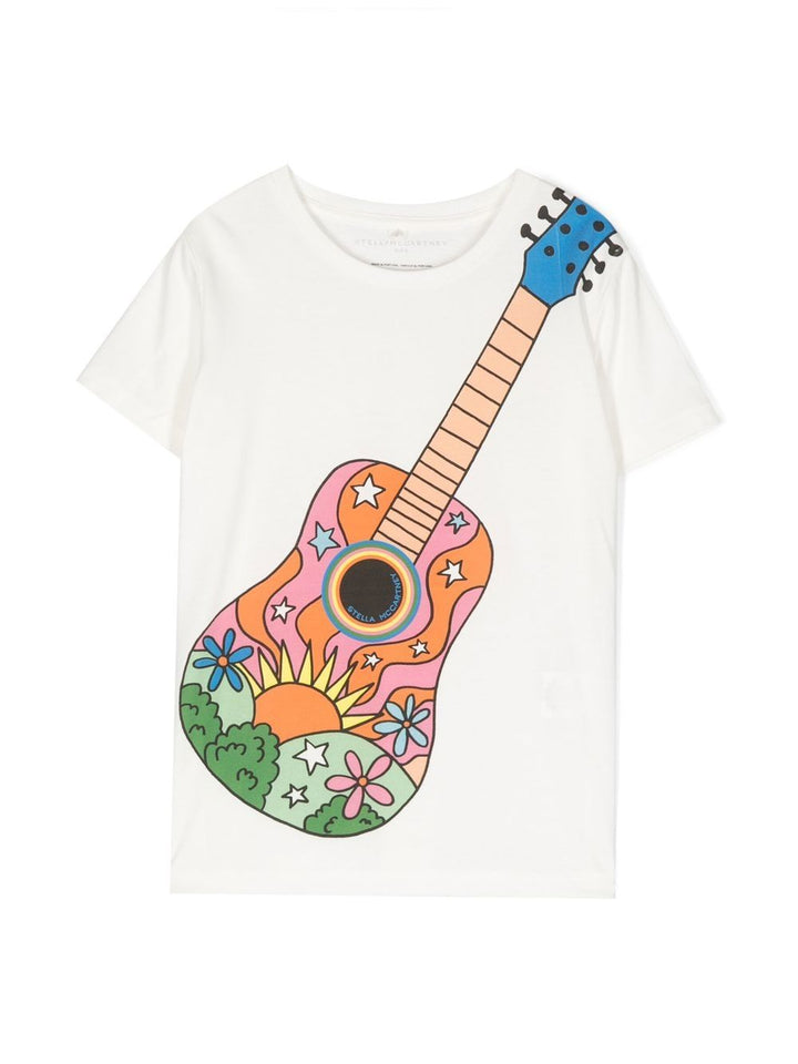 White t-shirt for girls with print