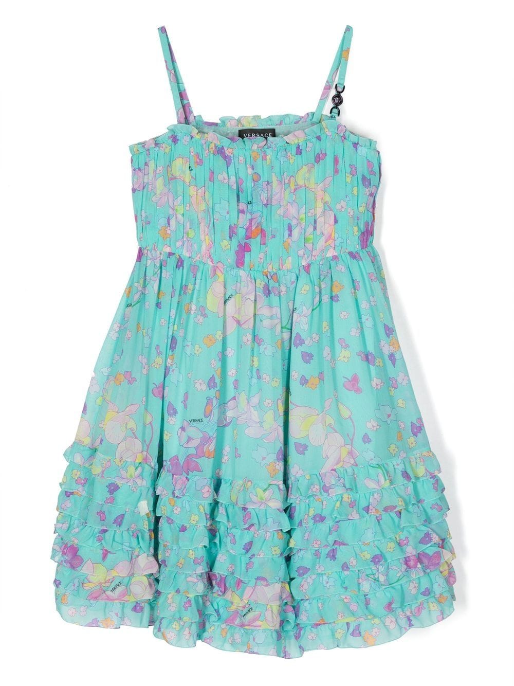 Blue dress for girls with print