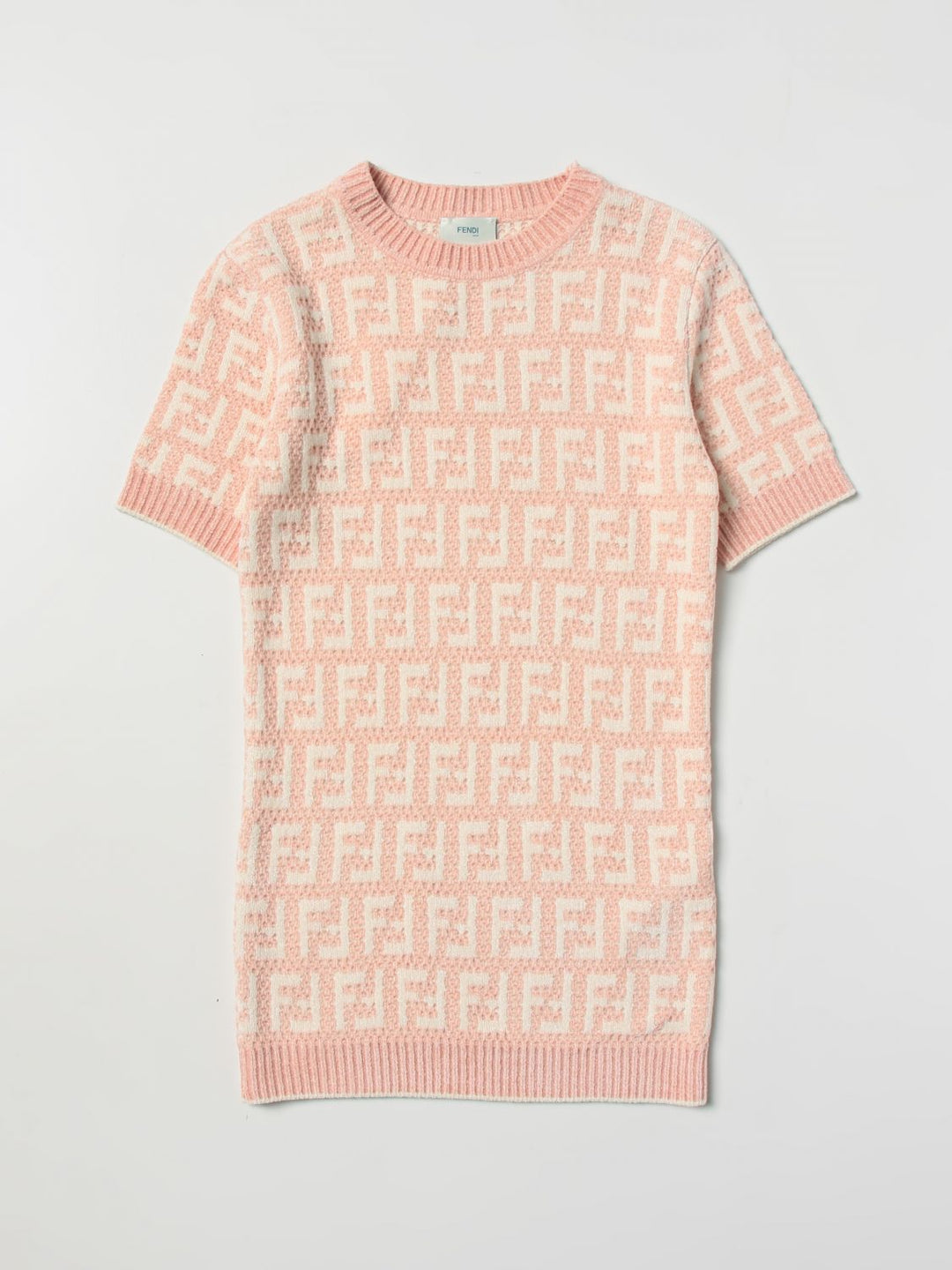 Abito rosa e bianco per bambina JFG118AMHA F1JDB Fendi Kids 