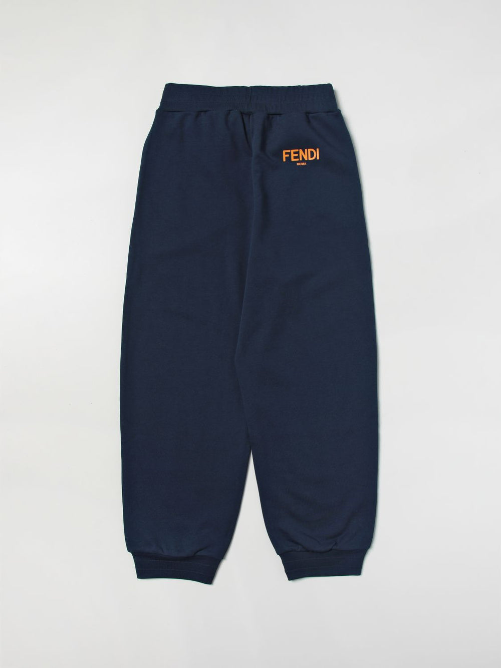 Pantalone blu navy per bambino con logo JUF0765V0 F1I11 Fendi Kids 