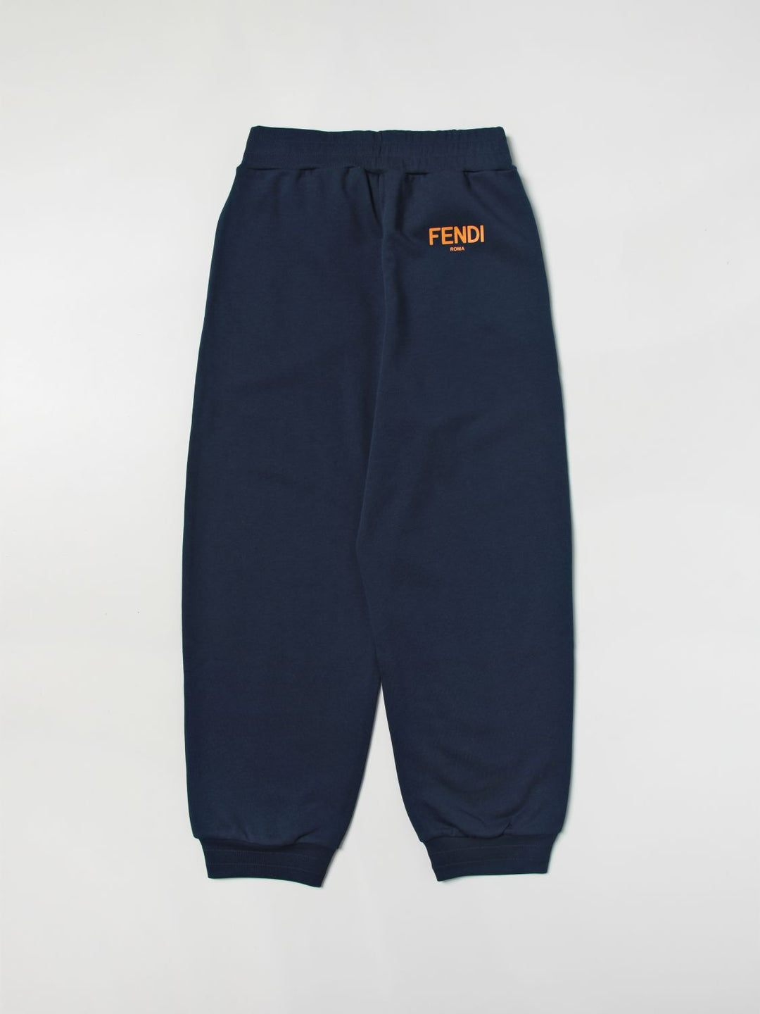 Pantalone blu navy per bambino con logo JUF0765V0 F1I11 Fendi Kids 