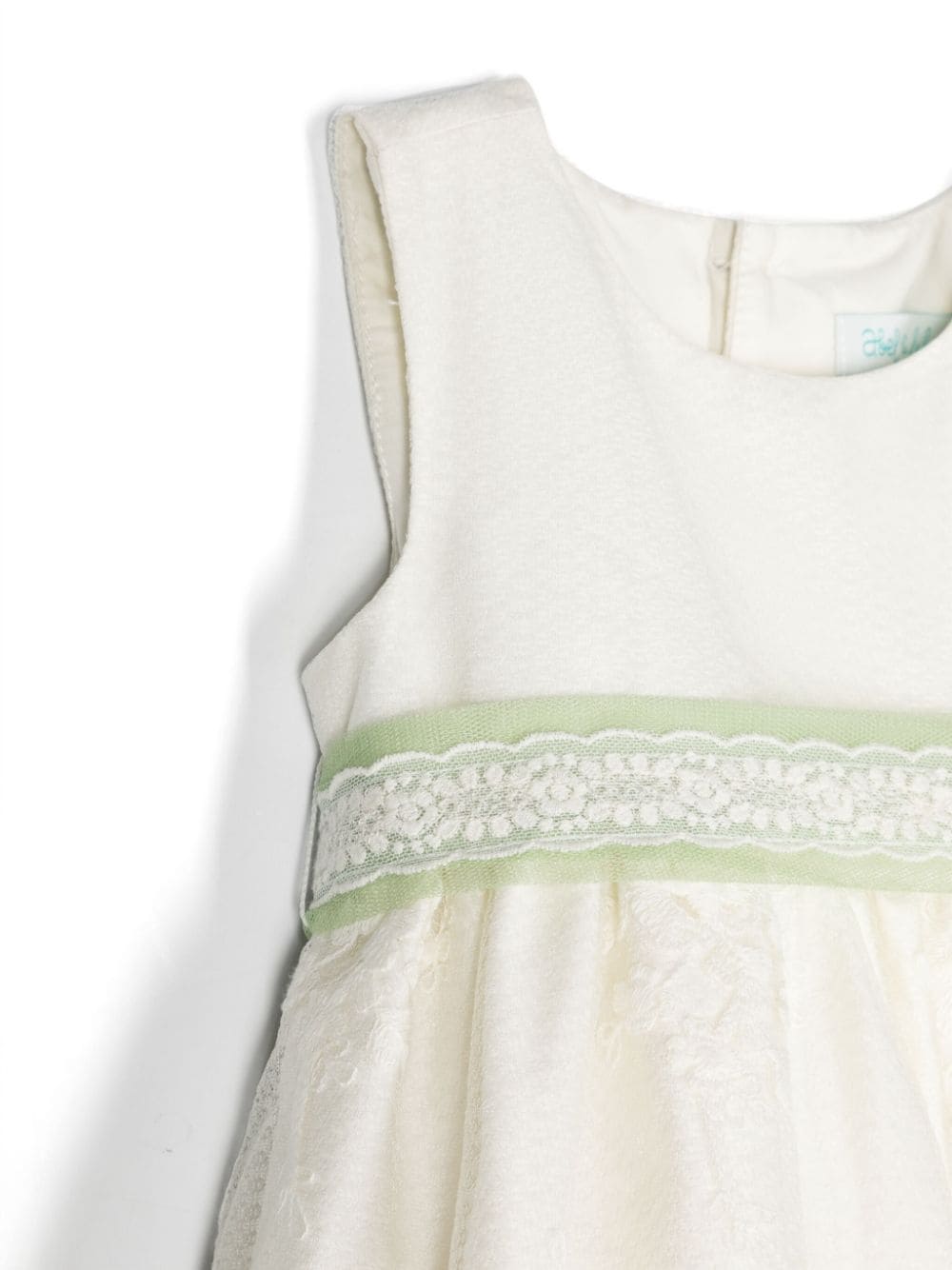 Abito bianco per neonata con tulle 5004 057 Abel & Lula 