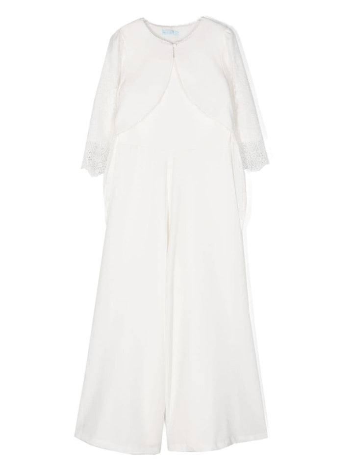 Tuta bianca per bambina con cardigan 5258 001 Abel & Lula 