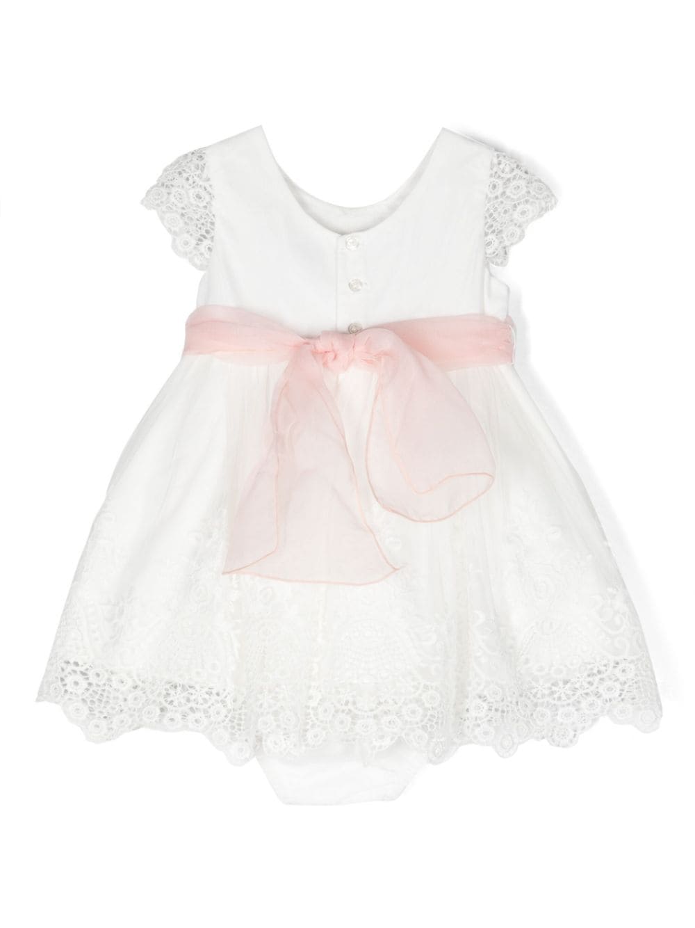 White tulle dress for baby girls