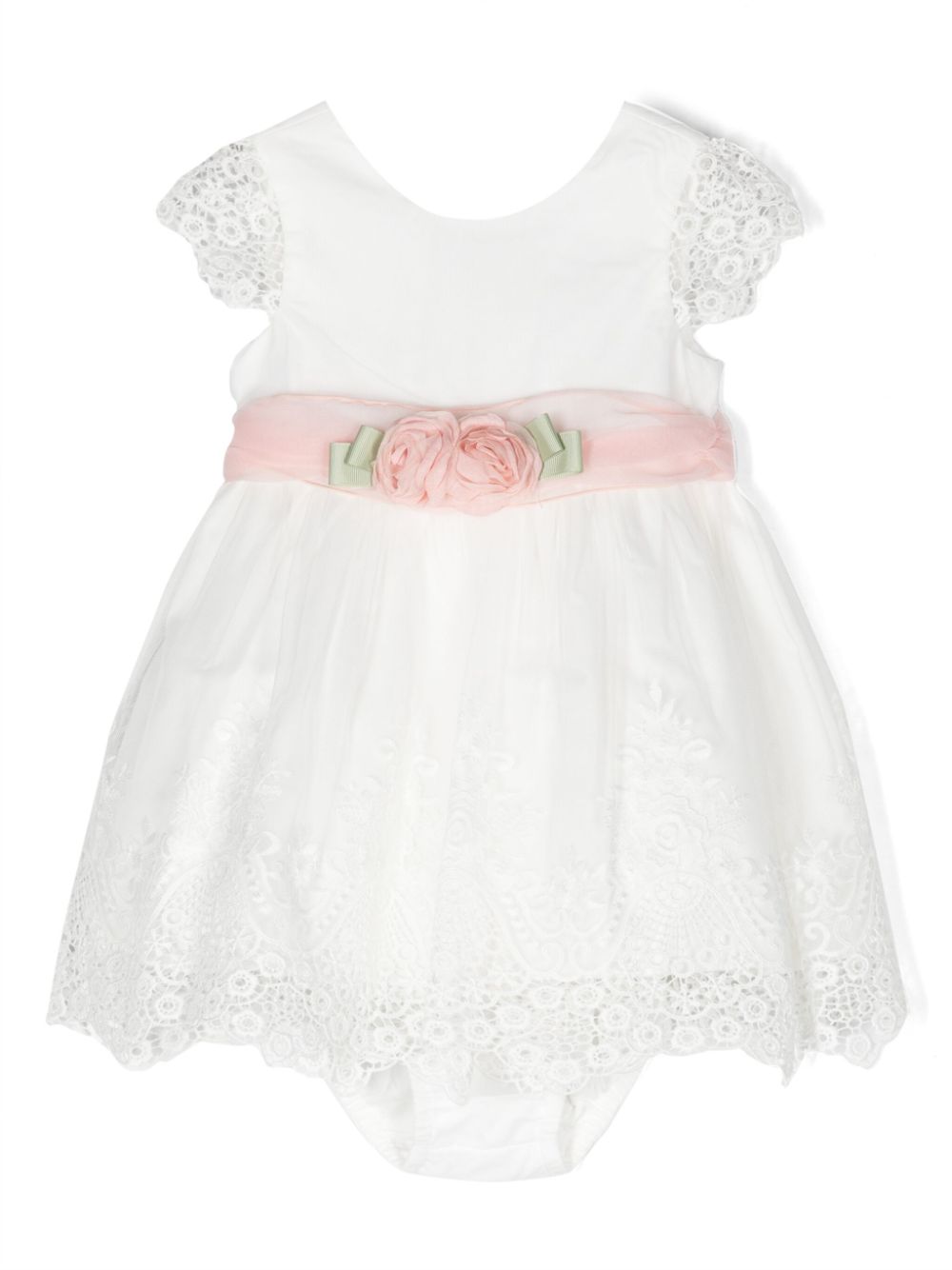White tulle dress for baby girls