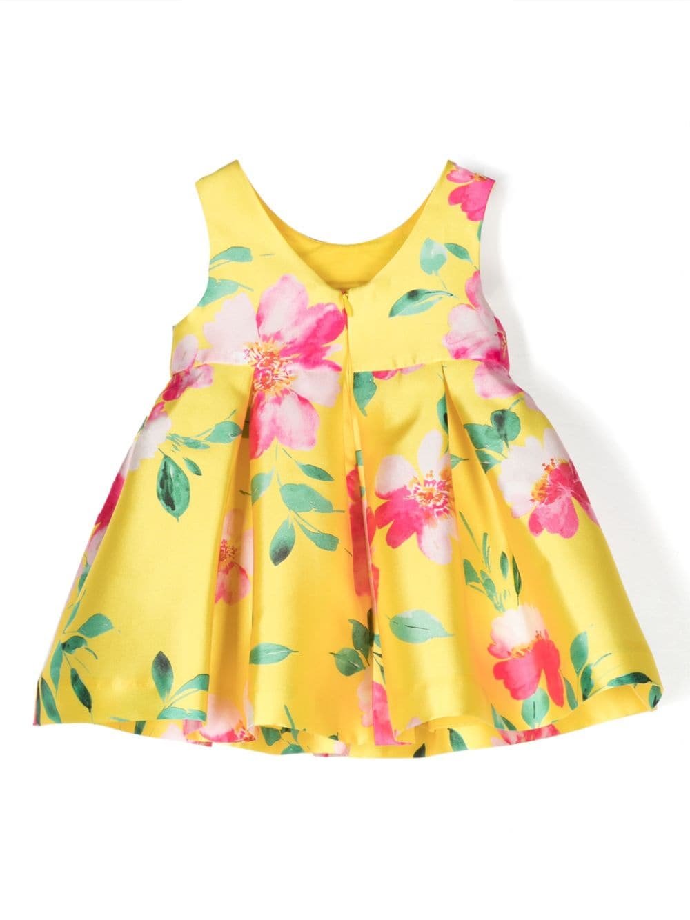 Yellow dress for baby girls with print