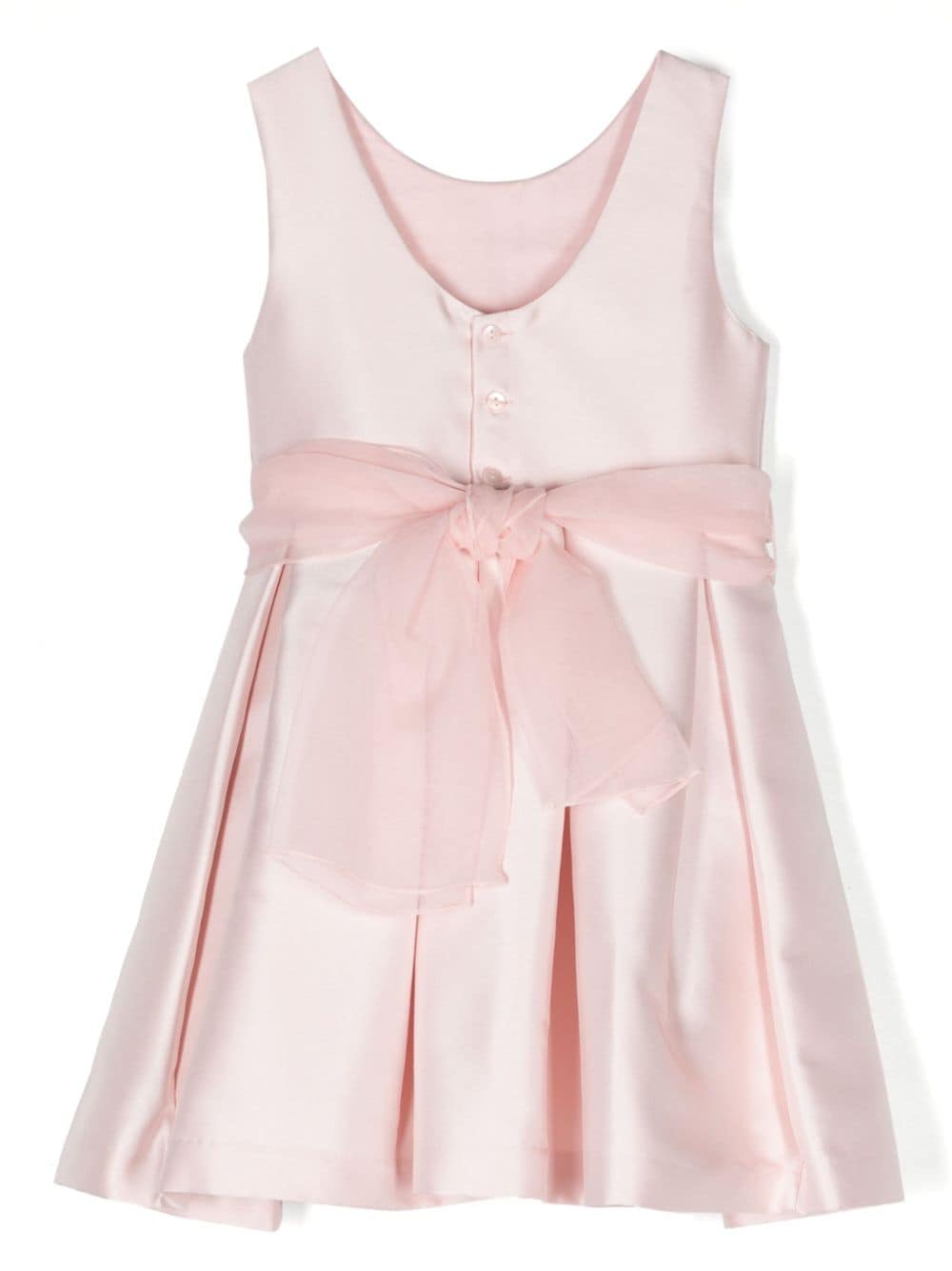 Pink dress for little girls with flowers