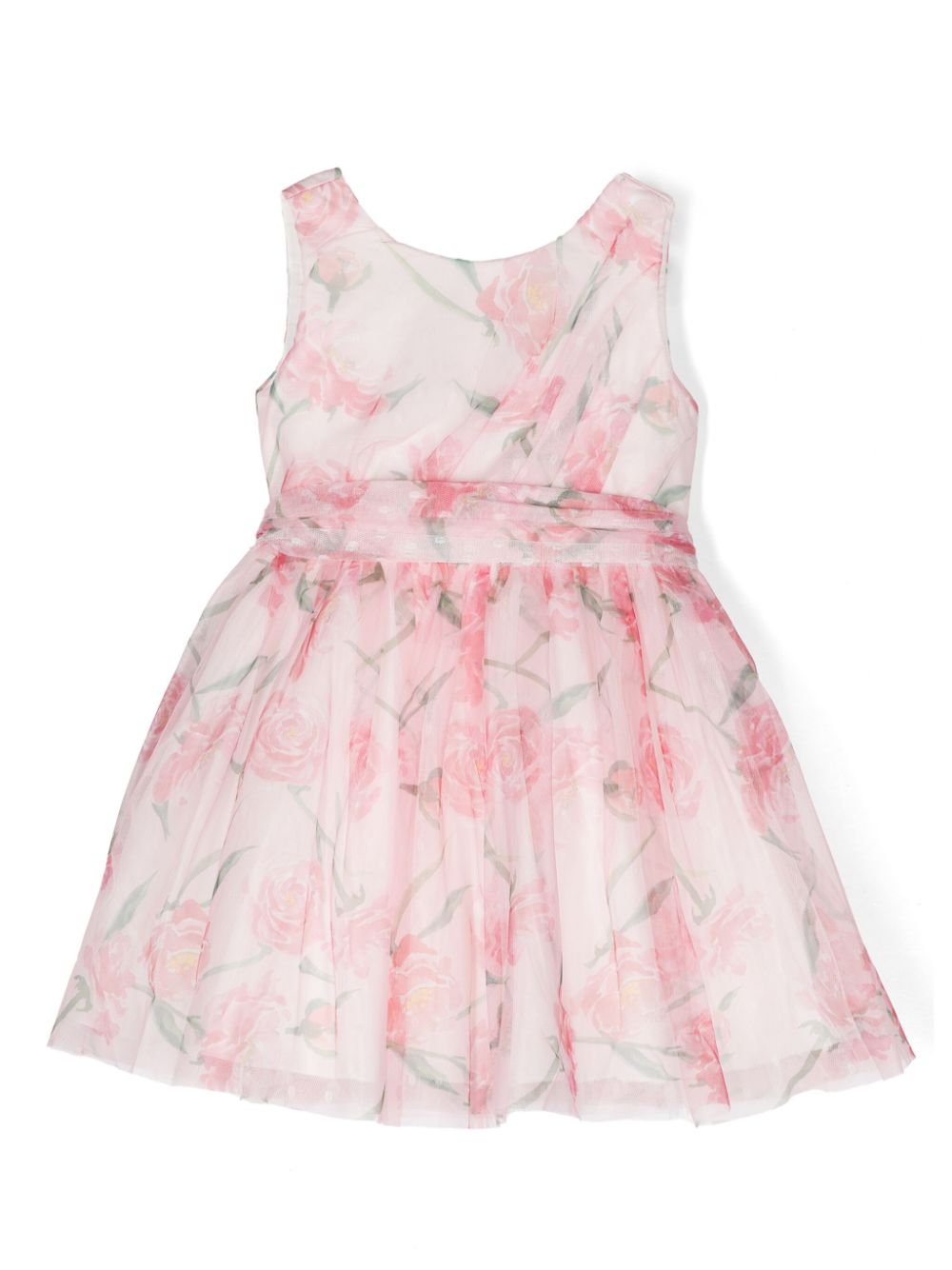 Pink dress for girls with print