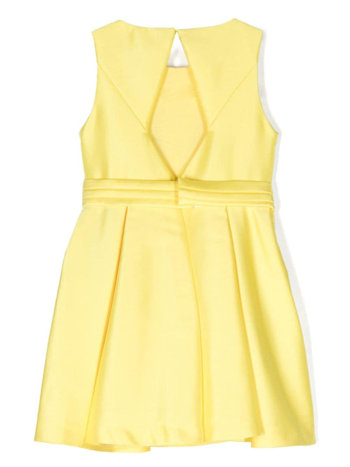 Yellow dress for girls with bow