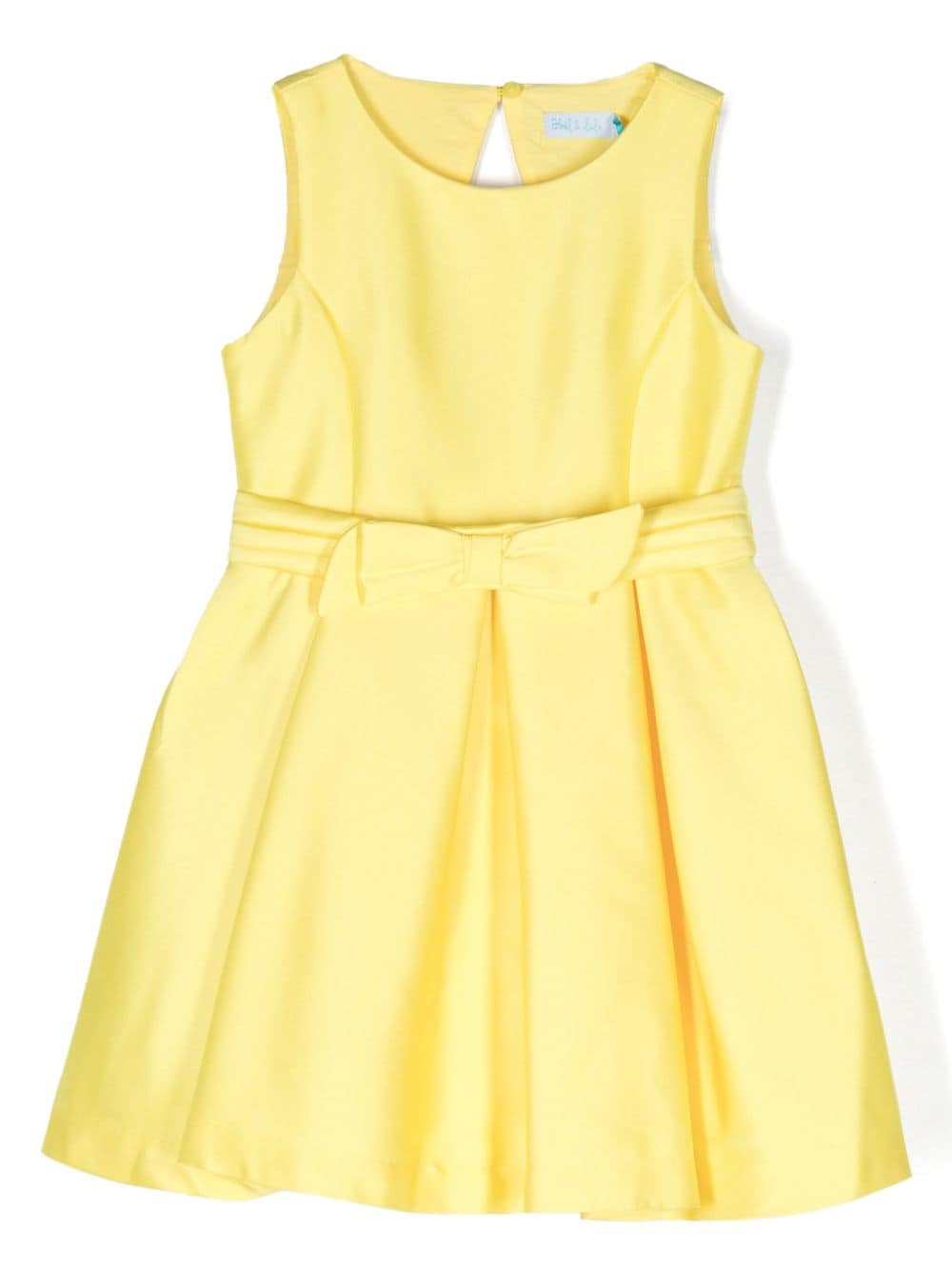 Yellow dress for girls with bow