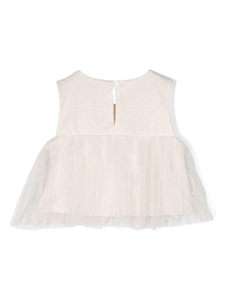 White tulle top for girls