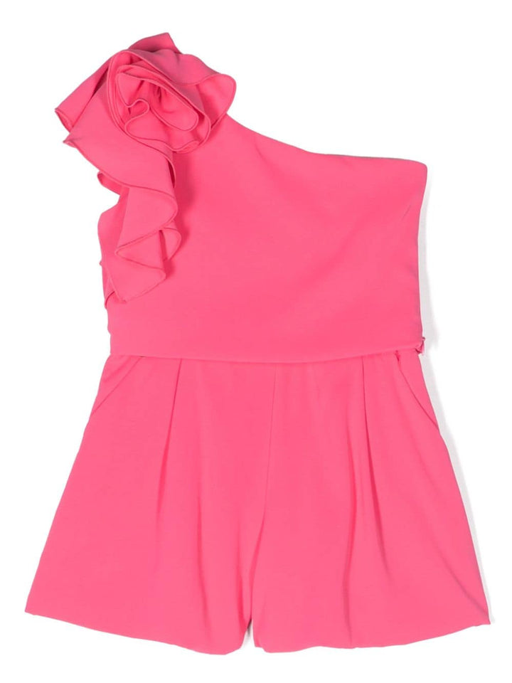 Fuchsia crepe outfit for girls