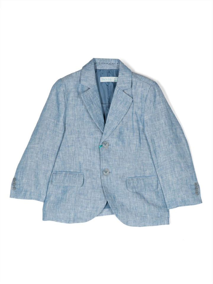 Light blue linen blazer for newborns