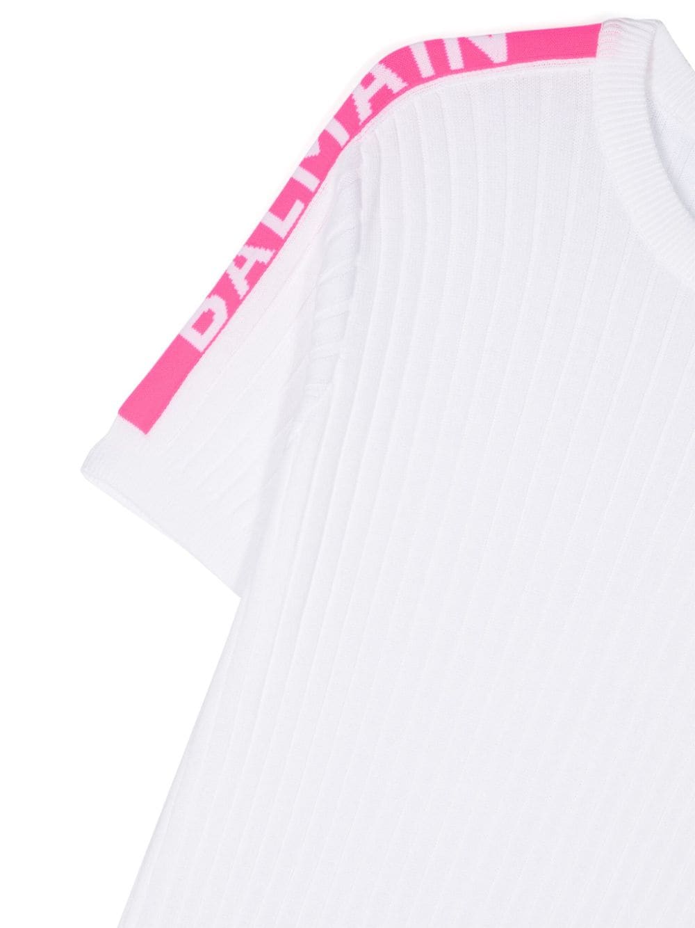 Abito bianco per bambina con logo BU1D41X0157 100FU Balmain Kids 