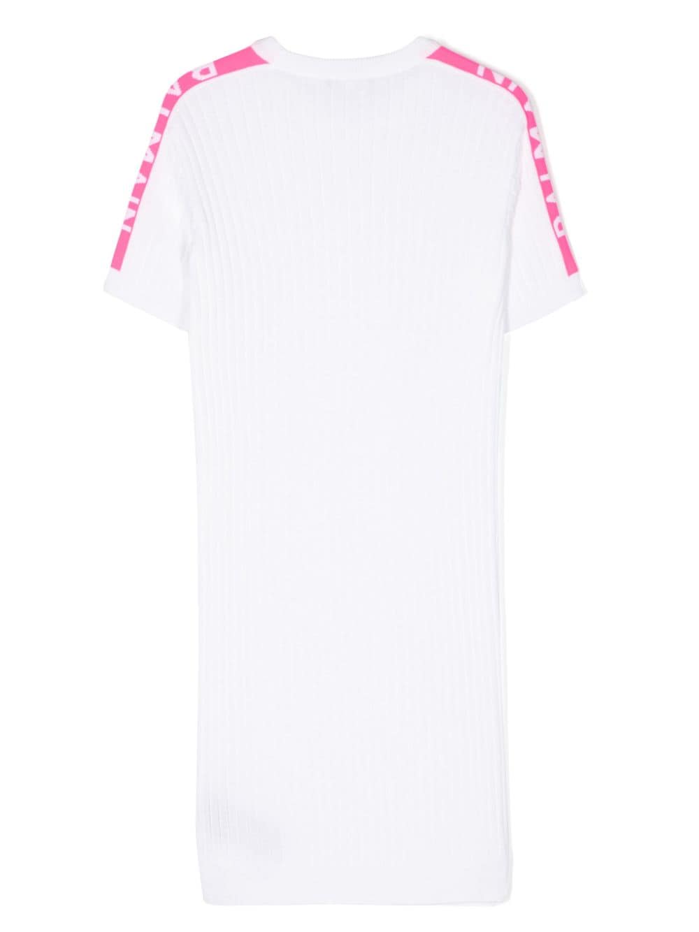 Abito bianco per bambina con logo BU1D41X0157 100FU Balmain Kids 