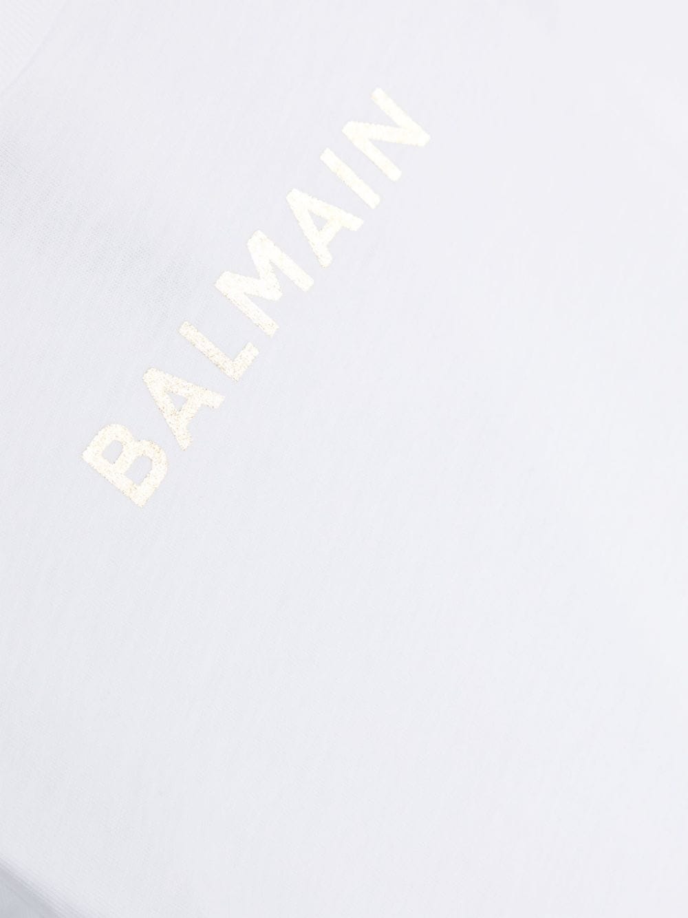 T-shirt bianca per neonata con logo BU8621Z0082 100OR Balmain Kids 