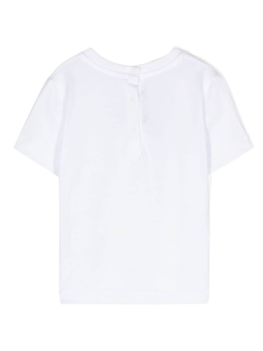 T-shirt bianca per neonata con logo BU8621Z0082 100OR Balmain Kids 