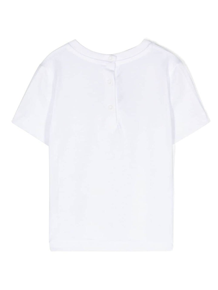 T-shirt bianca per neonata con logo BU8621Z0082 100OR Balmain Kids 