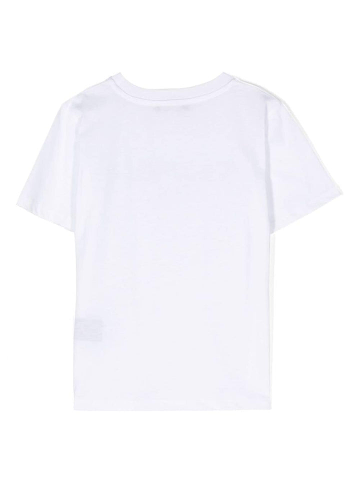 White t-shirt for children with black logo