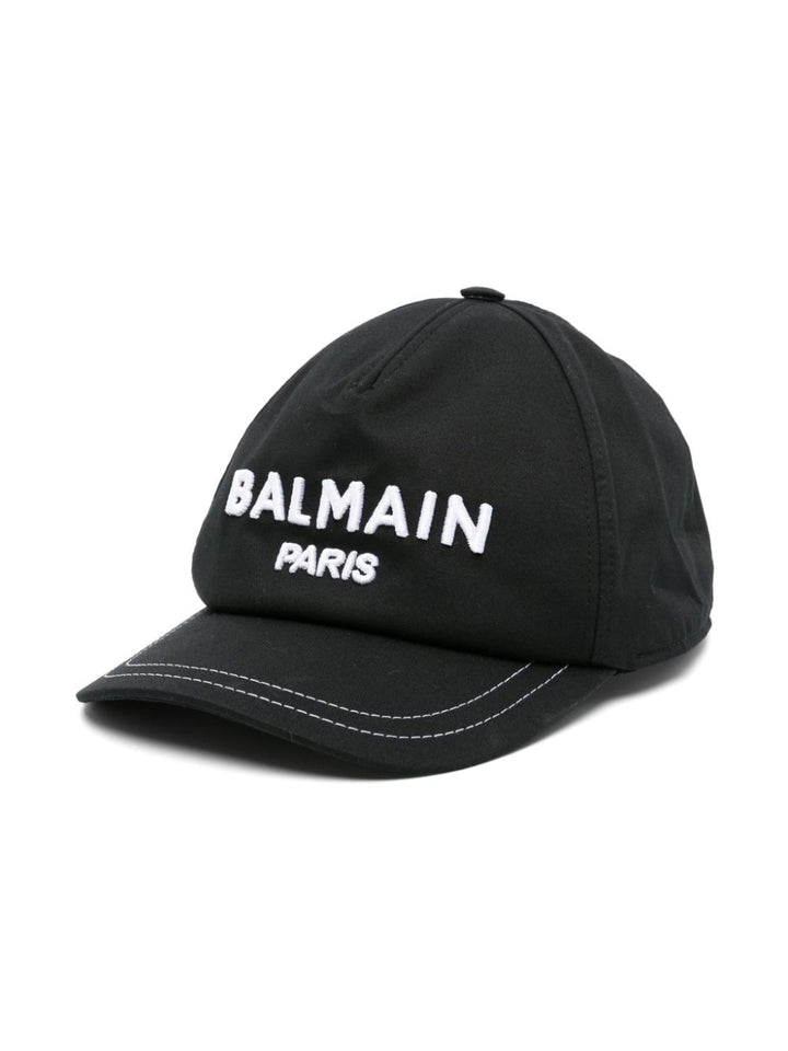 Cappello nero per bambini con logo