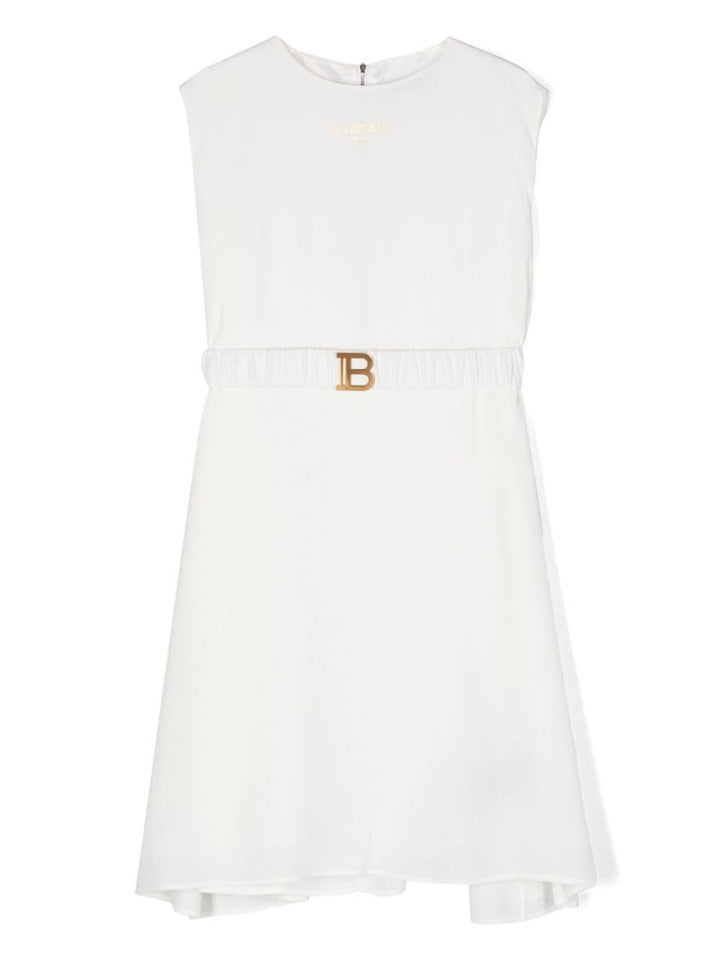 White dress for girls with logo