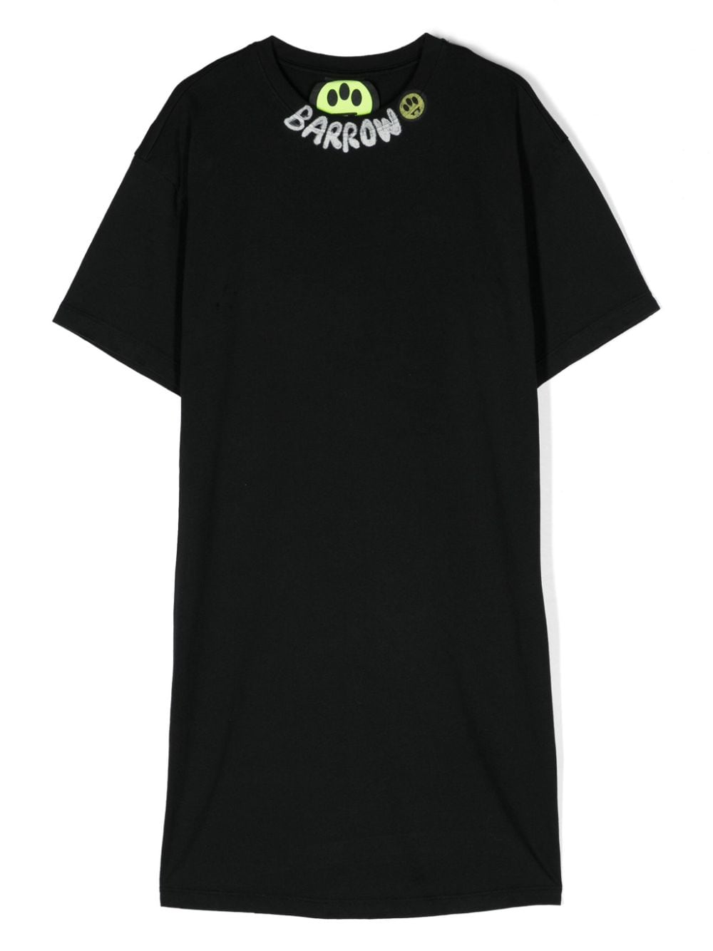 Abito nero per bambina con logo S4BKJGDR040 110 Barrow Kids 